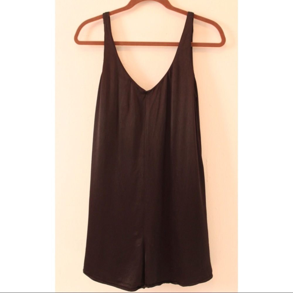 Black Zara Romper with Lace Back - Picture 2 of 6